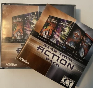 Star Trek Action Pack PC Armada & Voyager Elite Case and manual ONLY NO GAME - - Picture 1 of 5