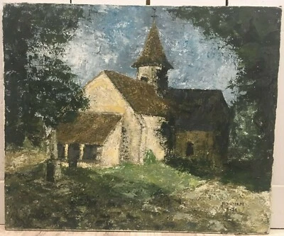 Michel Duterme ( Xx ) Olio Vista a Nohant Centre Val De Loire Francia 46 X 54,5 - Bild 1 von 4