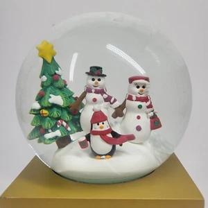 Starbucks Coffee Snowglobe Winter Snowman Scene Christmas Snow Globe Vintage - Picture 1 of 12