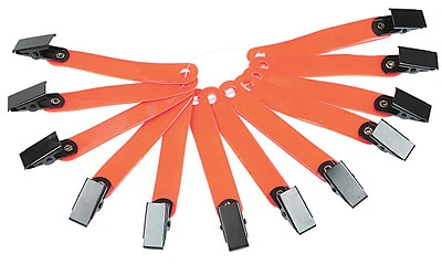 Marking Ribbon With Clips, Reflective Orange, 12-Pk. - Image 1 of 1