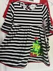 New Rare Editions Girls Size 2T "Christmas Tree Snowflakes " 2-Dresses 1-Bow Nwt