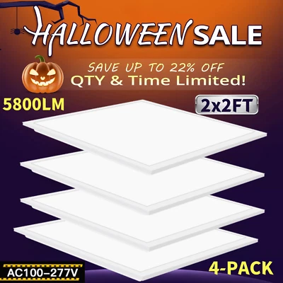 2x2 LED Flat Panel Light, 5800LM LED Drop Ceiling Lights Fixture, 0-10V Dimmable - Image 1 of 4