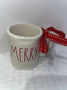 Rae Dunn Magenta Christmas Mini MERRY Mug Ornament - Picture 1 of 10