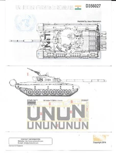 Decalcomanie indiane Echelon ONU T-72M1 in Somalia 1/35 356027 ST - Foto 1 di 2
