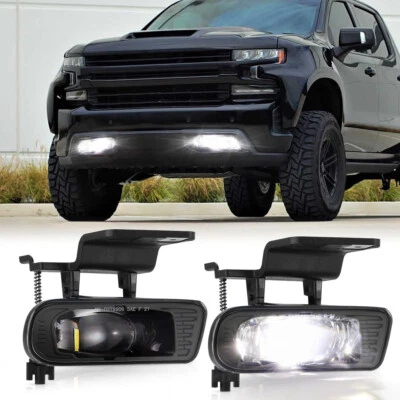 Par de luces antiniebla LED parachoques DOT para Chevrolet Silverado 1500/2500 1999-2002 Tahoe Foto 1 de 4