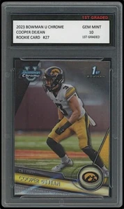 Cooper DeJean 2023 Bowman U Chrome Rookie Card Philadelphia Eagles 1st Graded 10 - Bild 1 von 1