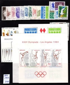 Monaco Année Complète 1984 Neuve Gomme Intacte MNH Set - Picture 1 of 1