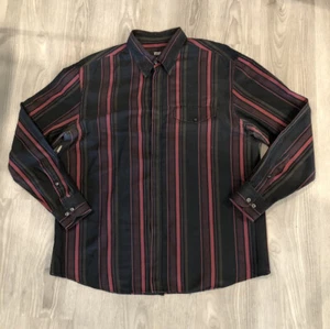 Camicia elegante uomo Verri manica lunga nera righe tasche davanti taglia XL - Foto 1 di 9