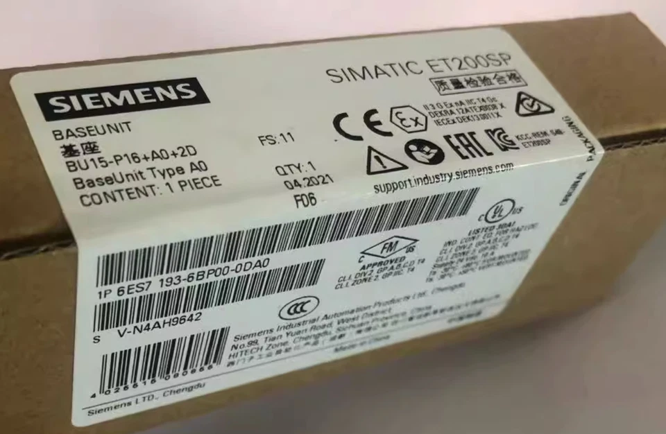 SIEMENS Base Unit Module 6ES7193-6BP00-0DA0 - Image 1 of 1