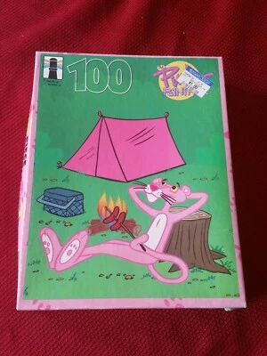 Vtg Pink Panther Jigsaw Puzzle Rainbow Works 100 Piece 1995 Camping Sealed New - Image 1 of 3