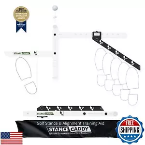 Stance Caddy Golf Stance and Alignment Training Aid – Setup Left and Right Ha - Picture 1 of 5