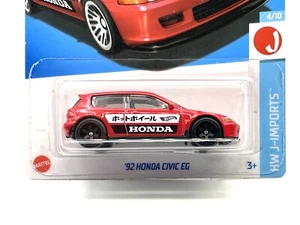 2024 Hot Wheels '92 Honda Civic EG (red) #95 SUPER CUSTOM WHEEL SWAP by AEB - Picture 1 of 5