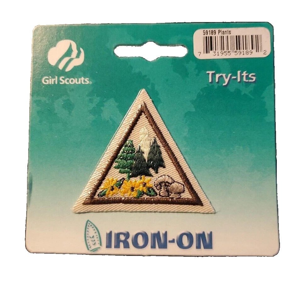 Girl Scout Try-its Badge Plants 59189 Iron-on Triangle Patch