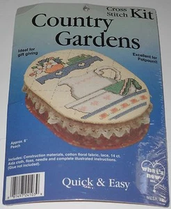 What's New Inc Country Gardens Cross Stitch Kit Box Excellent for Potpourri - Bild 1 von 1