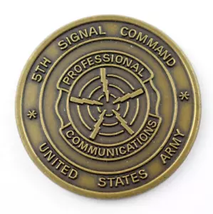 US Army Coin 5th Signal Command Challenge Coin Münze - Bild 1 von 2
