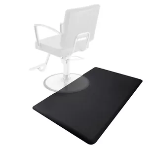 Barber Shop Chair Mat Salon Stylist 3' x 5' Anti-Fatigue Black Rectangle Durable - Picture 1 of 7