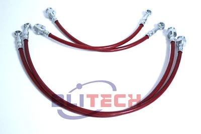 Líneas de freno trenzadas de acero inoxidable para 1989-1994 90 91 92 Nissan 240SX S13 rojo Foto 1 de 4