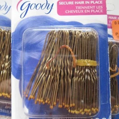 100 Metal Styling Hold It Secure Hair Pins Goody Coated Pin Blend Bronze Black - Image 1 of 4