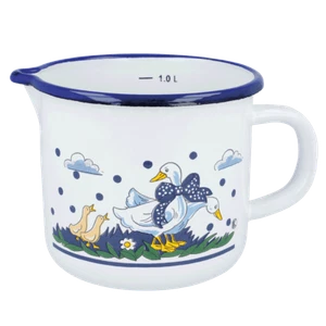 Milchtopf EUROHOME Ausgießer Milchkocher Landhaus Induktion Glaskeramik 1L 12cm - Bild 1 von 4