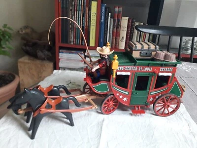 PLAYMOBIL Vintage 1994 - LA diligence Reno-Denver-St Louis Express + accessoires - Photo 1/4