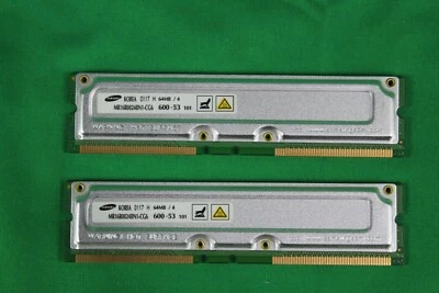 USED SAMSUNG KOREA 2 X 64MB PC600-53, 64MB / 4, ECC? NON ECC? MR16R0824BN1-CG6 - Image 1 of 4