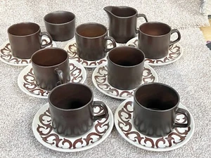 VINTAGE COFFEE CUP AND SAUCER SET J&G MEAKIN MAIDSTONE PATTERN - Picture 1 of 12