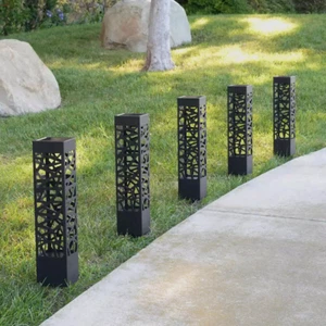 Tommy Bahama Square Solar Bollard Lights 20 Lumen, 5-pack - Picture 1 of 3