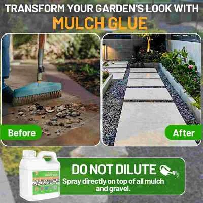 Pegamento de mantillo de secado rápido - 32 oz - Grava roca paisaje piedras sostienen seguro para mascotas Foto 1 de 4