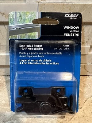 Trava e Guarda de Janela PLPCI F2581 Preto 1 3/4" Espaçamento de Furos - Imagem 1 de 2