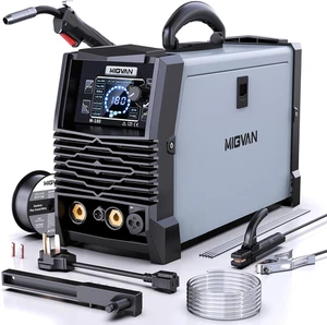 110V/220V Dual Voltage Gas/Gasless Flux Core/Lift Tig/Stick/Spool Gun 5-In-1 Syn - Picture 1 of 9