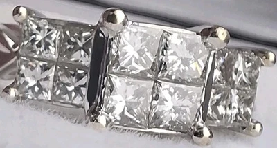 18Ct Gold VS Diamond 1.25Ct Cocktail Deco Engagement Ring Size L/M Hallmarked - Image 1 of 4