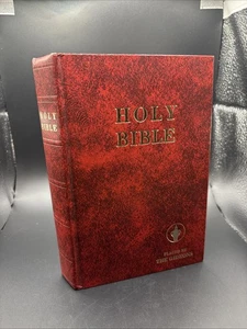 Holy Bible Placed By: The Gideons King James Version Red Hardcover - Picture 1 of 4