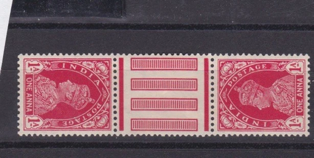 Stamps - India George VI 1 anna tete-beche interpanneau pair mint unhinged - Image 1 of 1