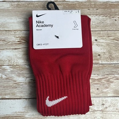 Nike Academy Soccer Knee High Socks Red Dri-FIT Youth Adult Men's small - Image 1 of 3