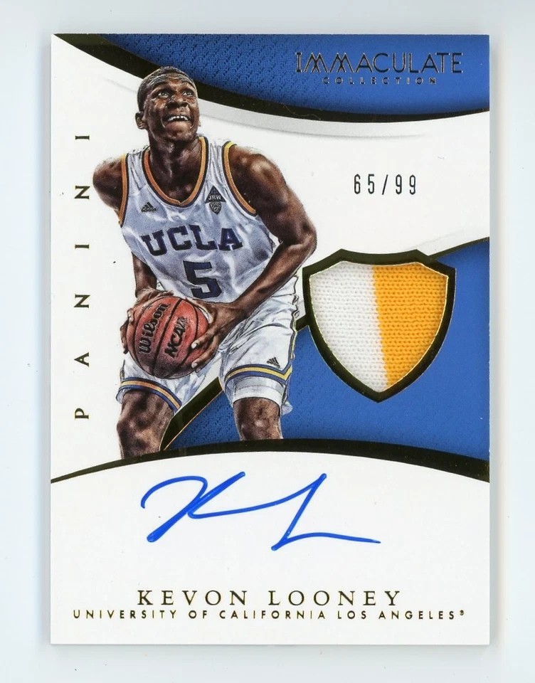 2015 Panini Immaculate #346 Kevon Looney RC Rookie Patch Auto /99 - Image 1 of 2