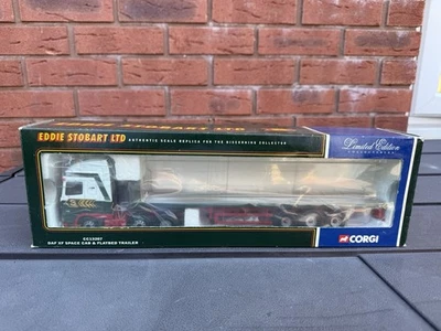 Corgi CC13207 DAF XF Space Cab & Flatbed Trailer Eddie Stobart - 1:50 MIB - Image 1 of 4