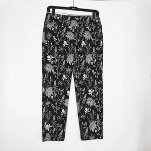 New Philosophy Petites Floral Pants Black & White Straight NWOT Sz PS/TPP (PS) - Picture 1 of 5