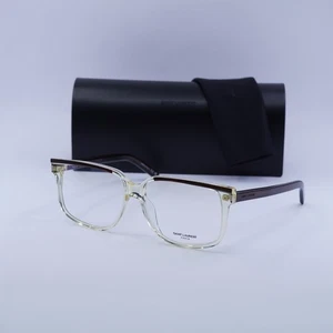 NEU Saint Laurent SL599OPT 004 Transparent Gelb/Bilayer Dunkelbraun 58mm Auge... - Bild 1 von 7
