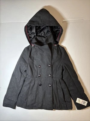 Chaquetón Jessica Simpson Niñas Gris con Capucha M 10-12 Nuevo con Etiquetas $95 Foto 1 de 4