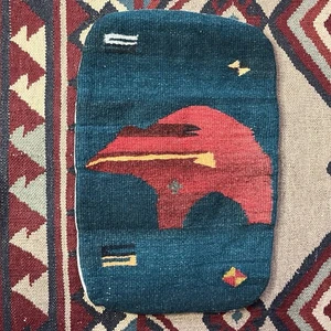 Vintage Southwestern Bear Indianer Wolle Kissenbezug 12" x 18" - Bild 1 von 15
