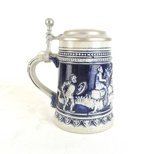 🍺 Original Gerzit Gerz Bierkrug mit Zinndeckel 🍺 Maßkrug Bierglas Humpen - Bild 1 von 4