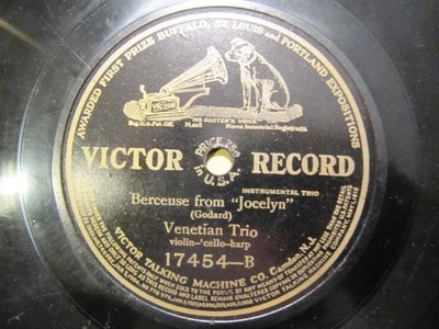 1913 Rosario Bourdon CELLO Howard Rattay Violin Dvorak Humoresque VICTOR 17454 Foto 1 de 2