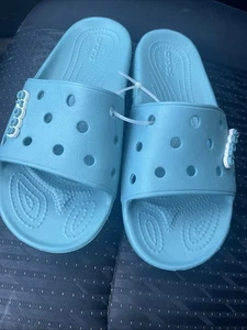 Sandalen Crocs klassische Pantoletten türkis blau Damen 7 Herren 5 kultiger Komfort - Bild 1 von 3