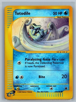 Pokemon TCG Totodile #135/165 Reverse Holo Foil Unlimited CCG Expedition - Image 1 of 2