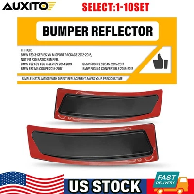 Par de refletores de fumaça para-choque dianteiro para BMW F30 328i 335i M Sport 2012-2015 2-20X - Imagem 1 de 4