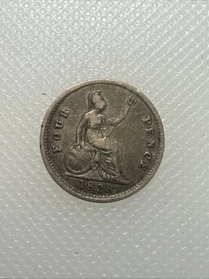 1838 4 Pence Great Britain ZZ - Image 1 of 2