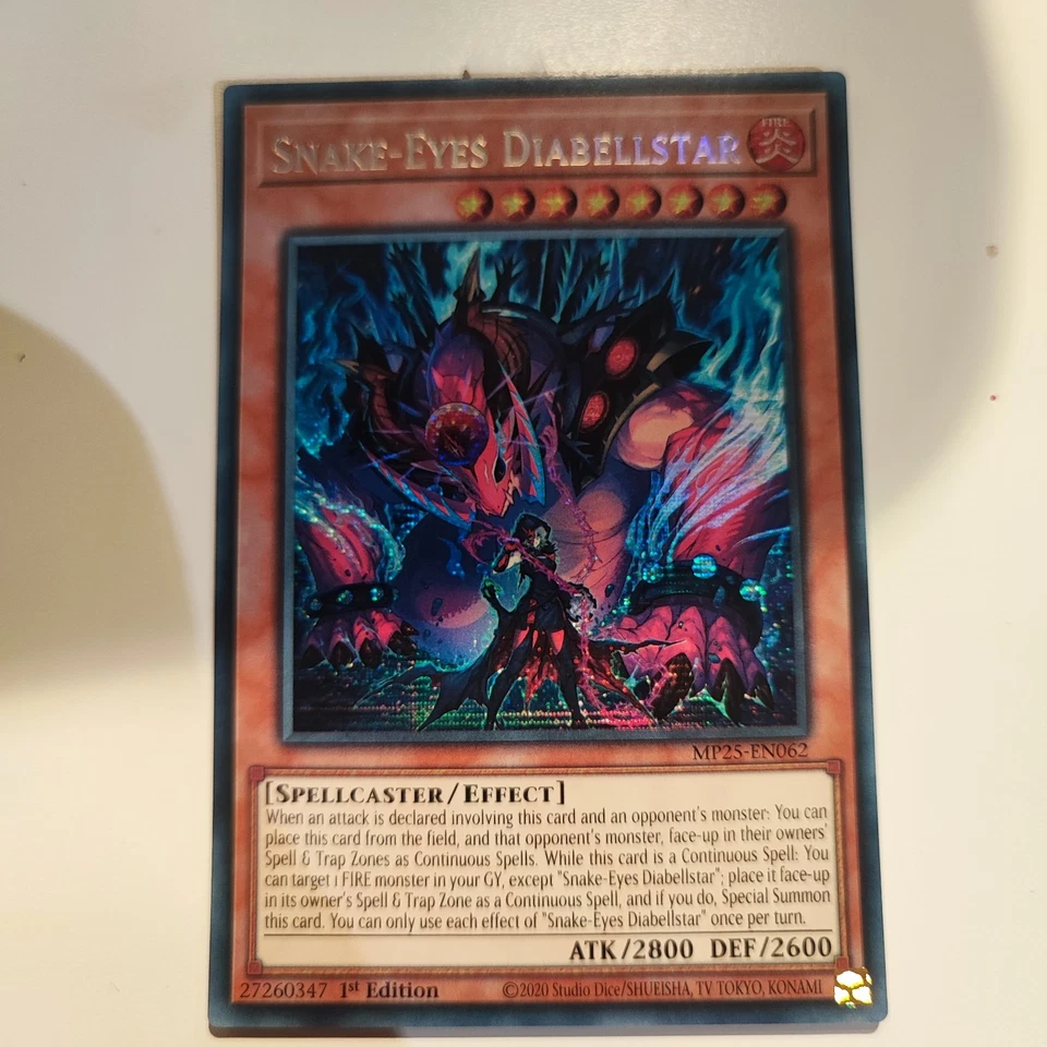 YuGiOh Snake-Eyes Diabellstar MP25-EN062 Secret Rare Englisch Neu 1st Nm - Bild 1 von 1