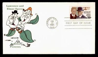 DR WHO 1985 FDC SPERRY AVIATION ELLIS HAND PAINTED w14660 - Image 1 of 2