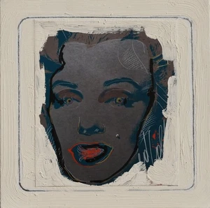 922-25 Imprimitura bes su 'collage' Marilyn Moore tela 30x30#1,5; 10-25 - Foto 1 di 2