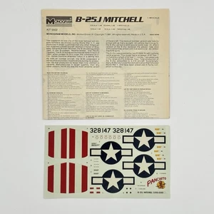 Monogram B-25J Mitchell Kit # 5502 WWII 1/48 Scale Instructions and Decals Only - Bild 1 von 1